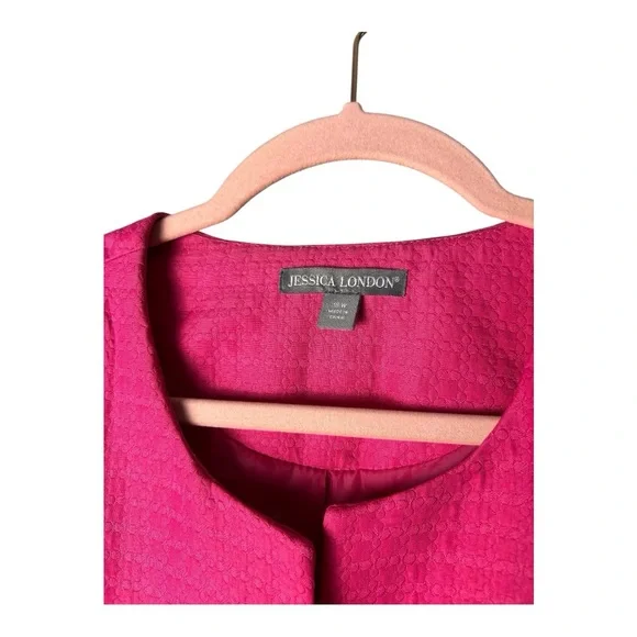 Jessica London Fuchsia Textured Jacket - Picture 2 of 6